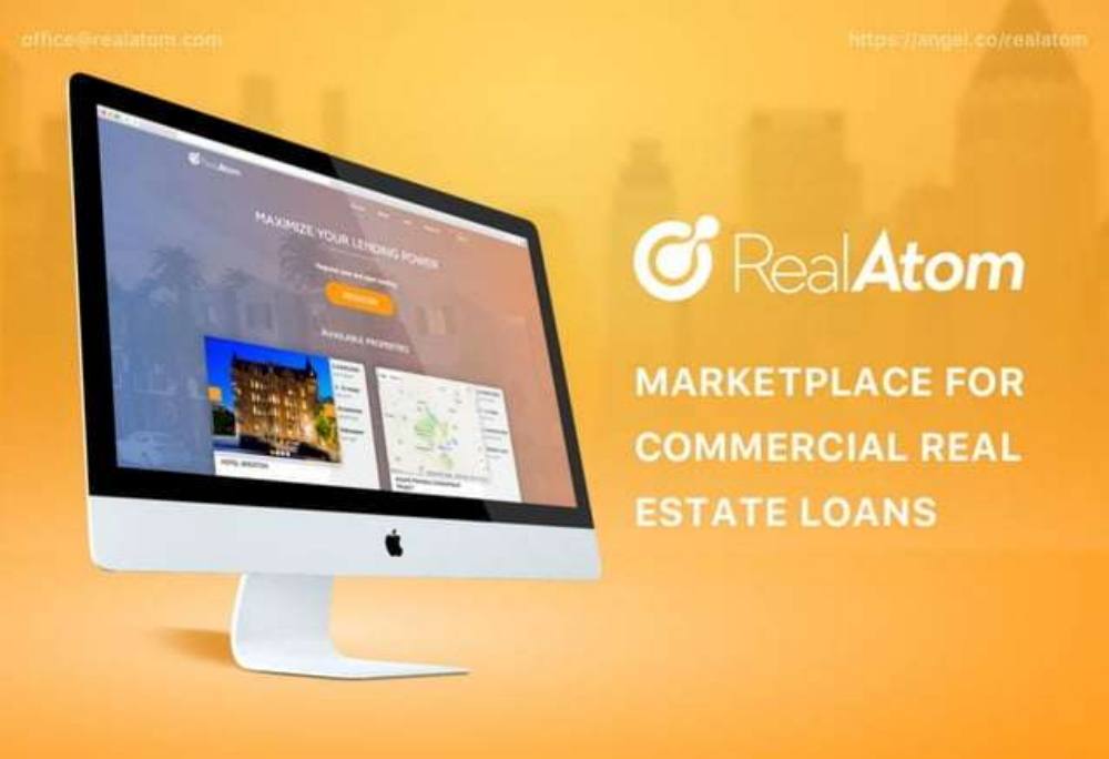 RealAtom pitch deck, cover slide