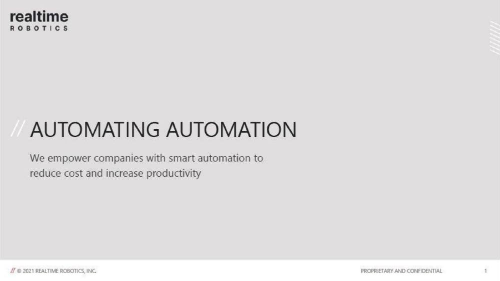Realtime pitch deck, cover slide