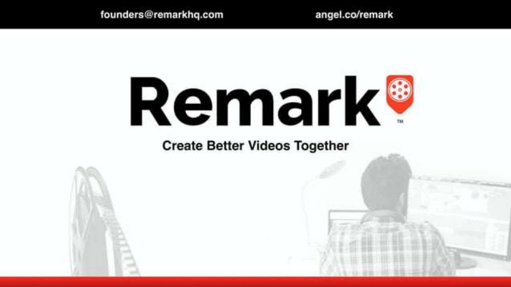 Remark pitch deck, cover slide