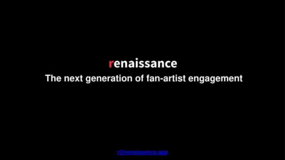 Renaissance pitch deck, cover slide