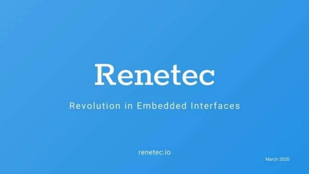 Renetec pitch deck, cover slide