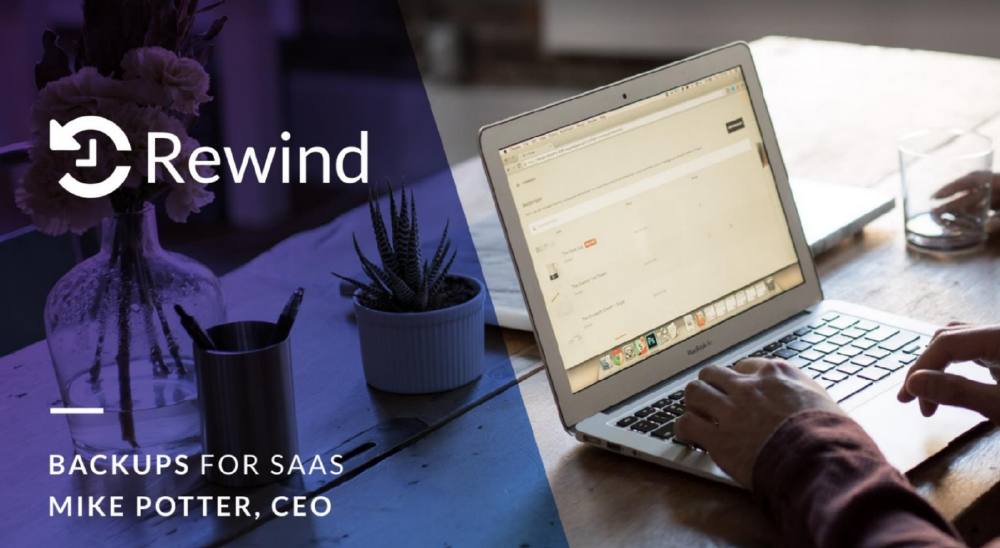 Rewind pitch deck, cover slide
