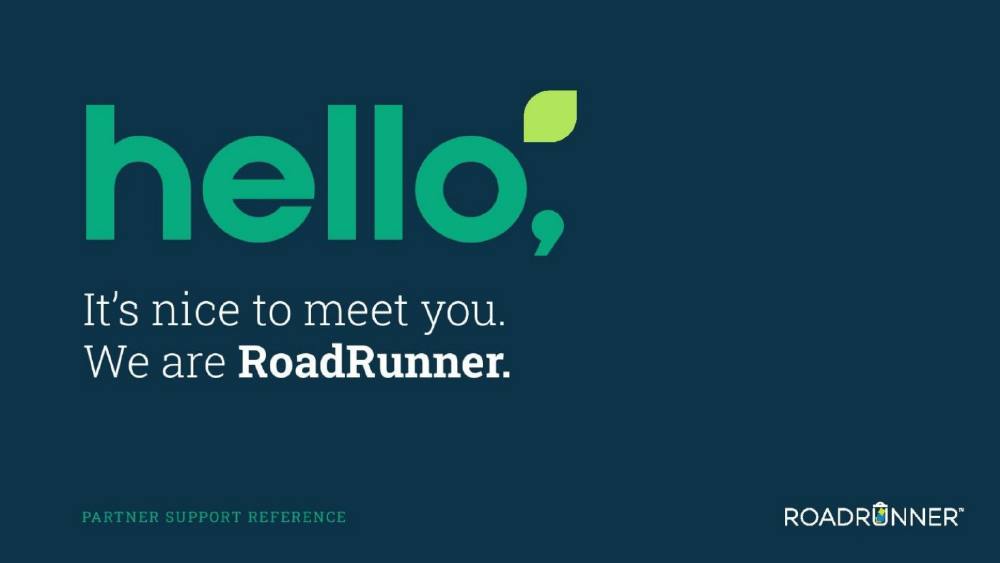 Roadrunner pitch deck, cover slide