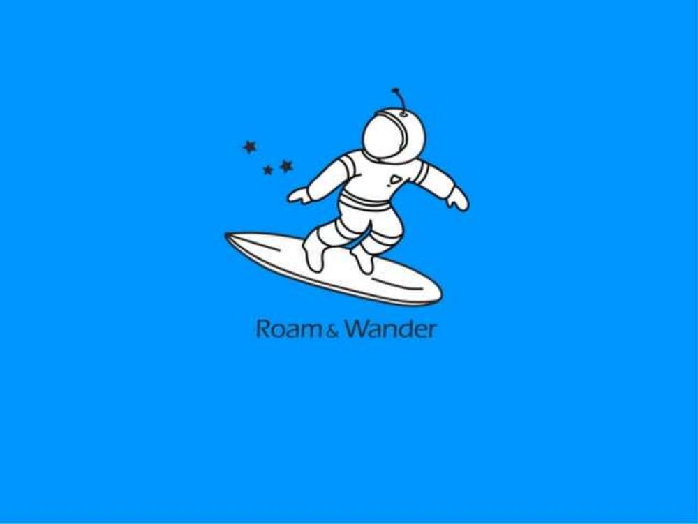 Roam and Wander pitch deck, cover slide