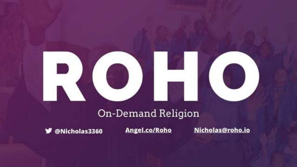 Roho pitch deck, cover slide