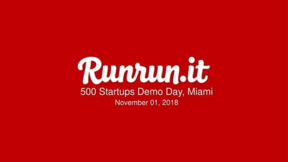Runrun.it pitch deck, cover slide