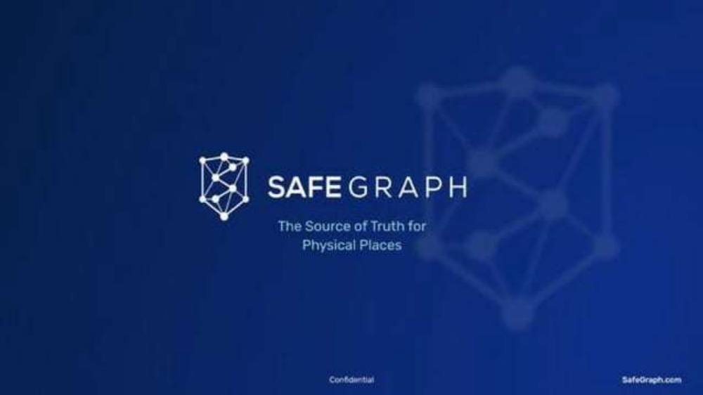 SafeGraph pitch deck, cover slide