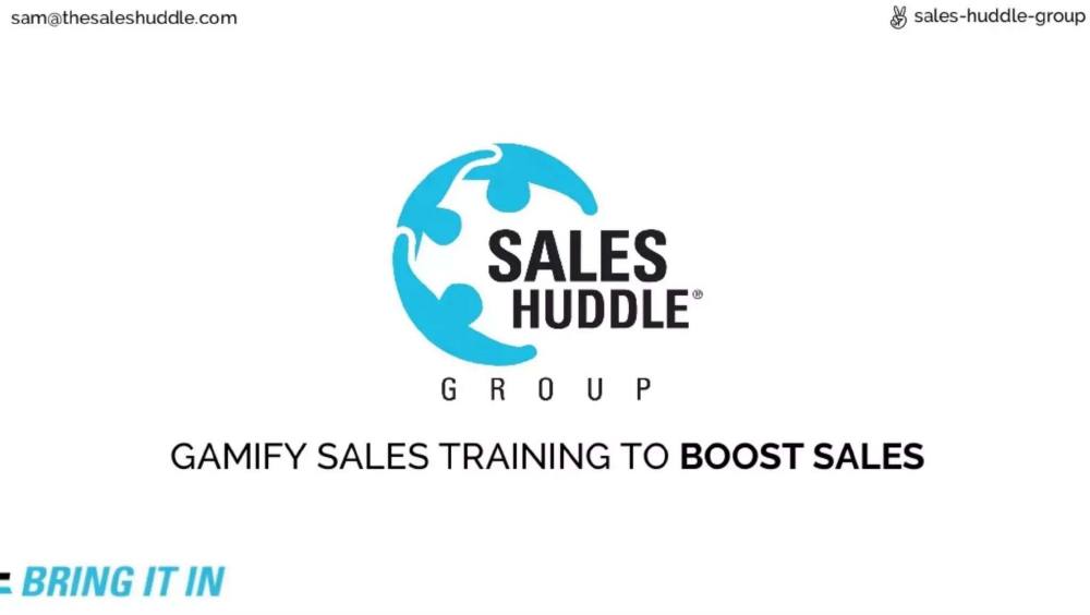Saleshuddle pitch deck, cover slide