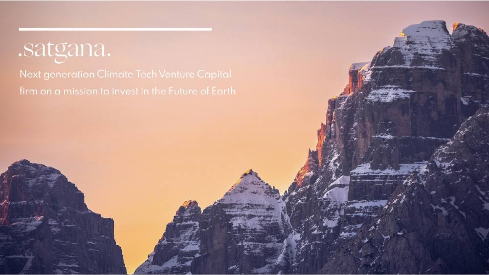 Satgana pitch deck, cover slide