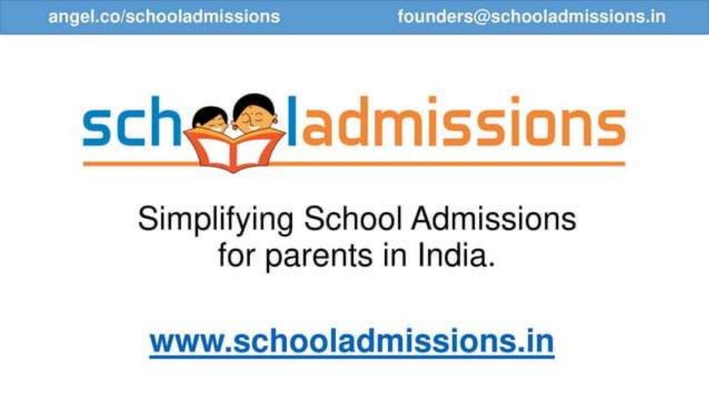 School Admissions pitch deck, cover slide