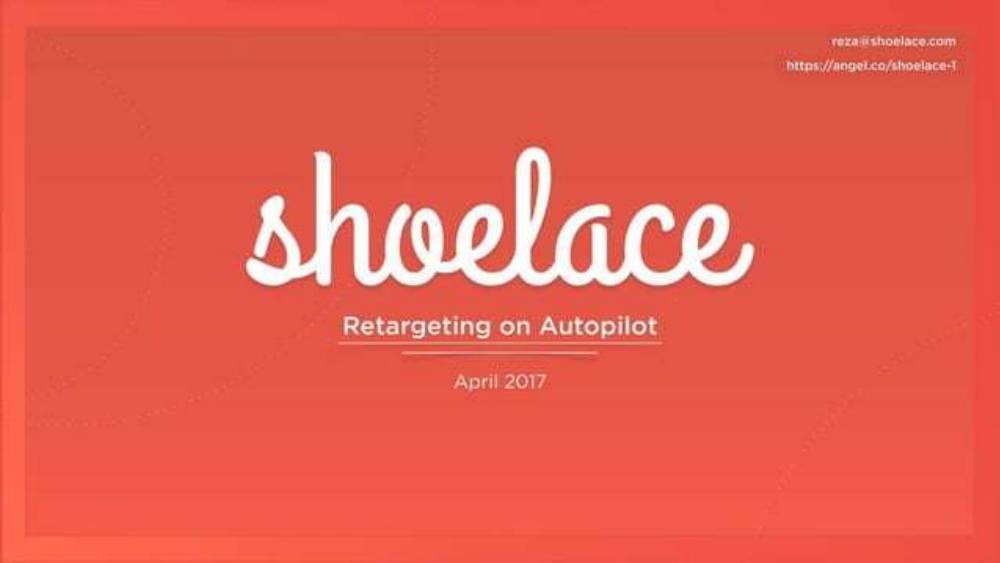 Shoelace pitch deck, cover slide