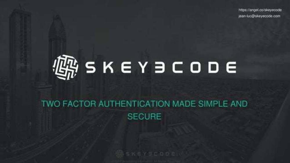 Skeybcode pitch deck, cover slide