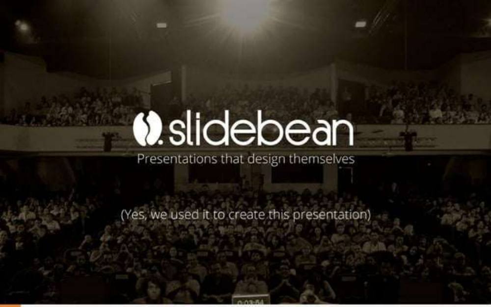 Slidebean pitch deck, cover slide