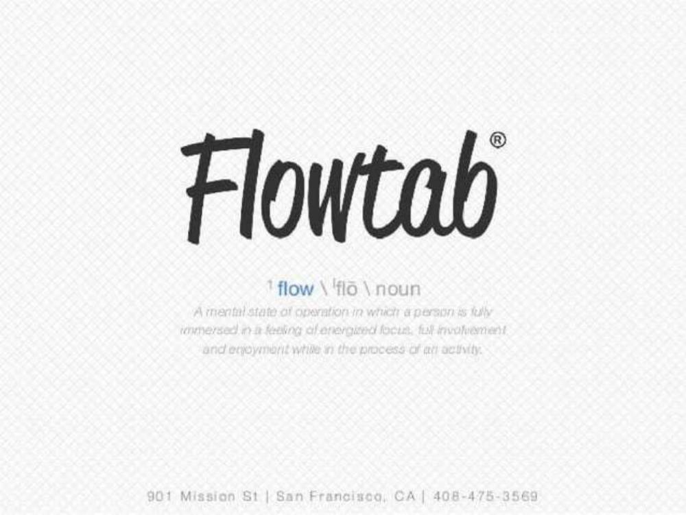 Slowtab pitch deck, cover slide