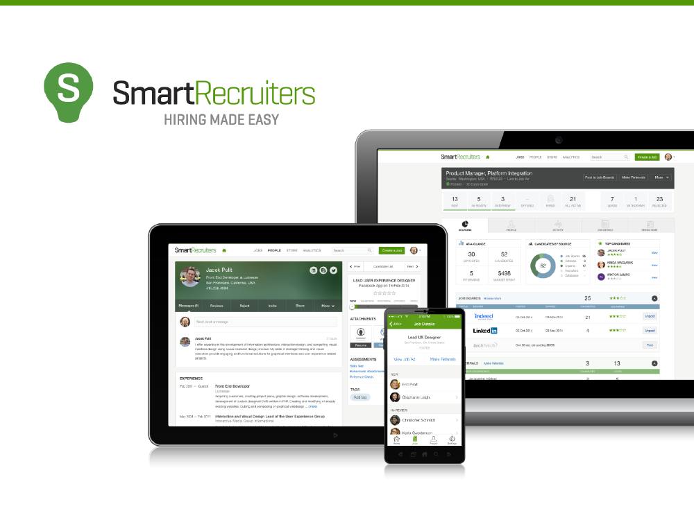 SmartRecruiters pitch deck, cover slide