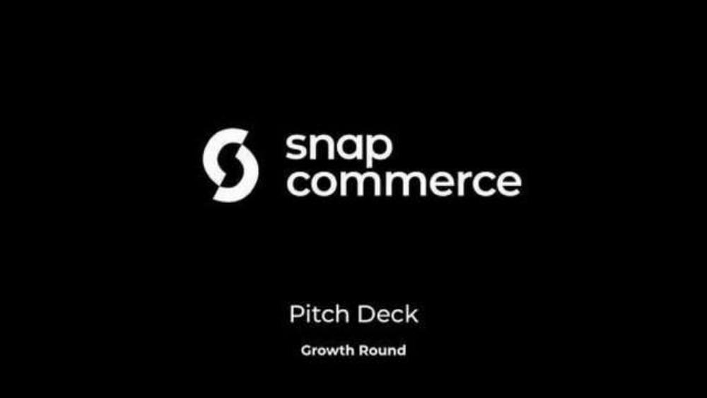 Snapcommerce pitch deck, cover slide