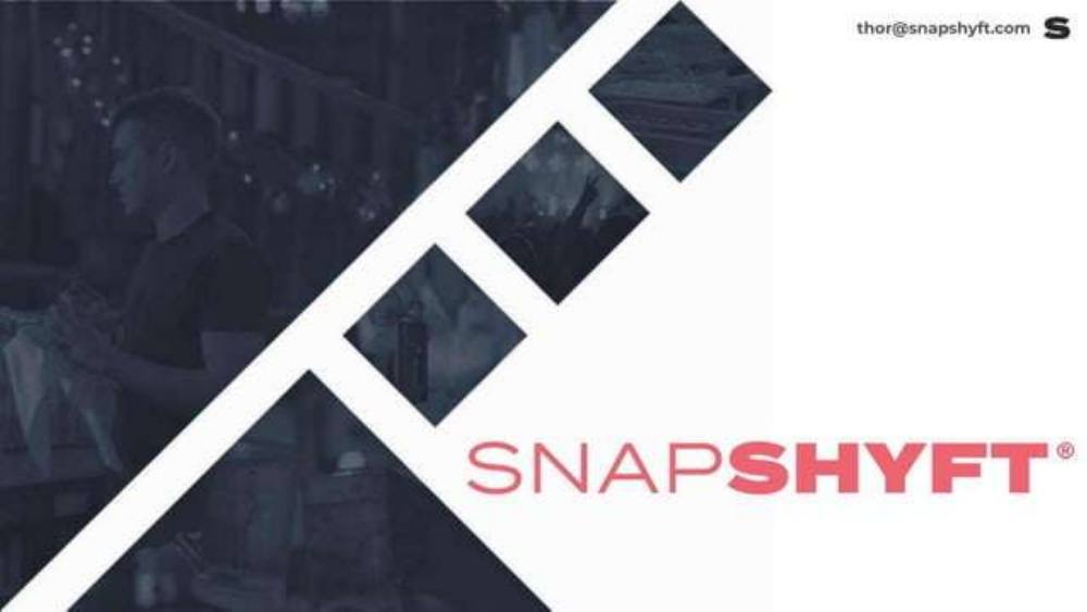 Snapshyft pitch deck, cover slide