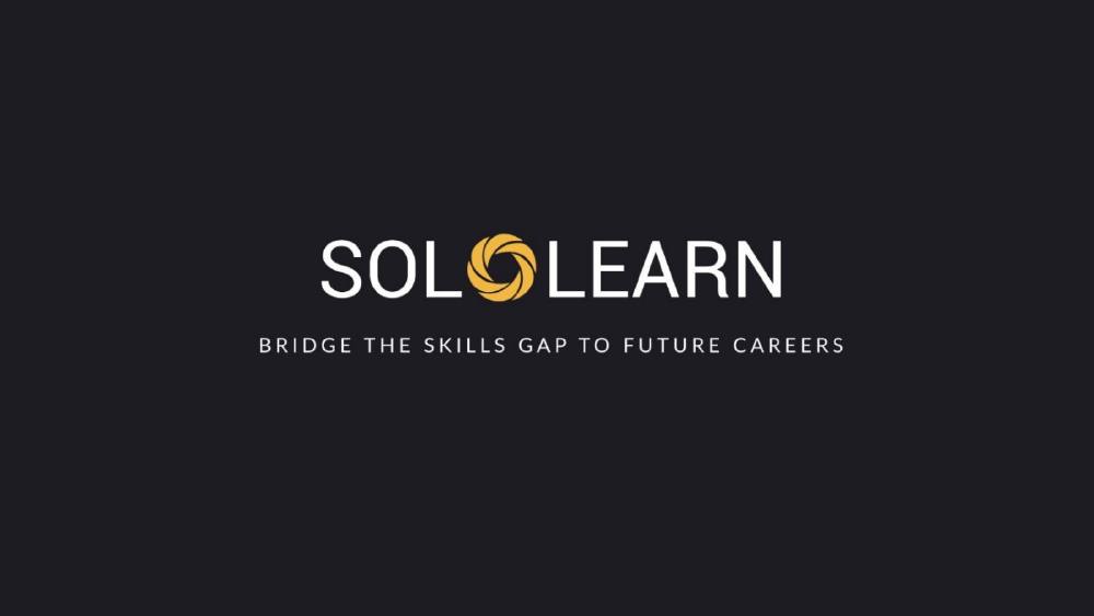 SoloLearn pitch deck, cover slide