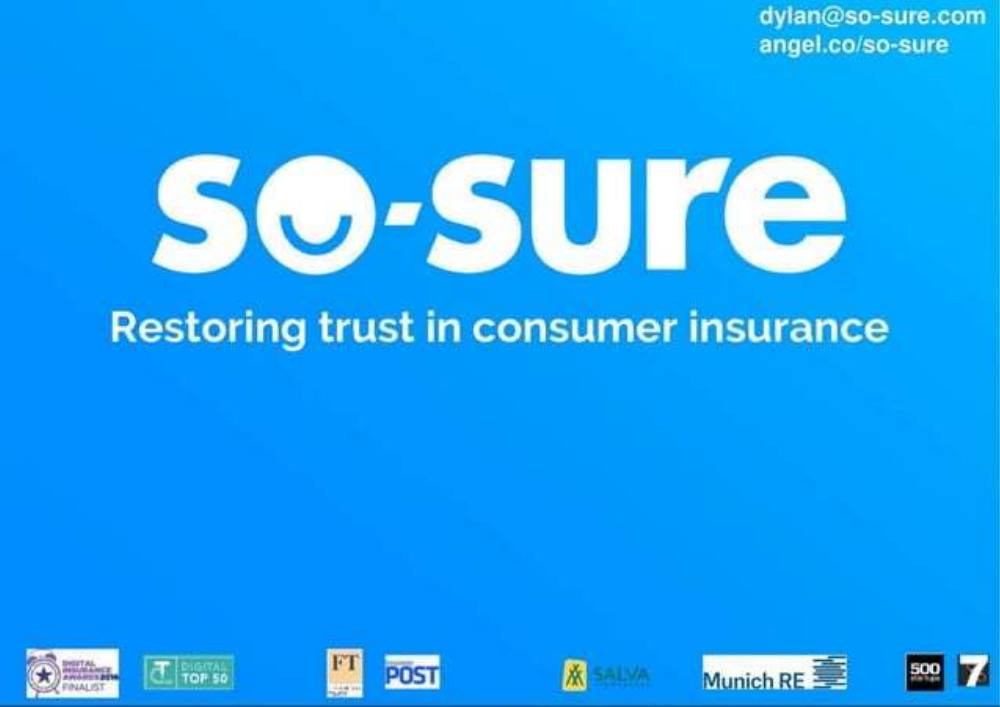 Sosure pitch deck, cover slide