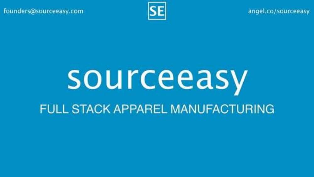 Sourceeasy pitch deck, cover slide