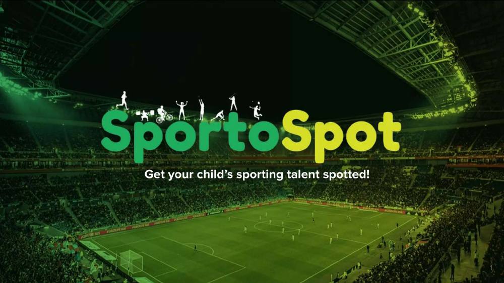 Sportospot pitch deck, cover slide