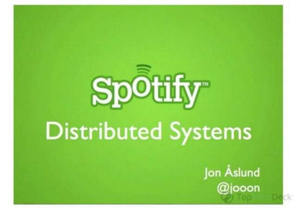 Spotify pitch deck, cover slide