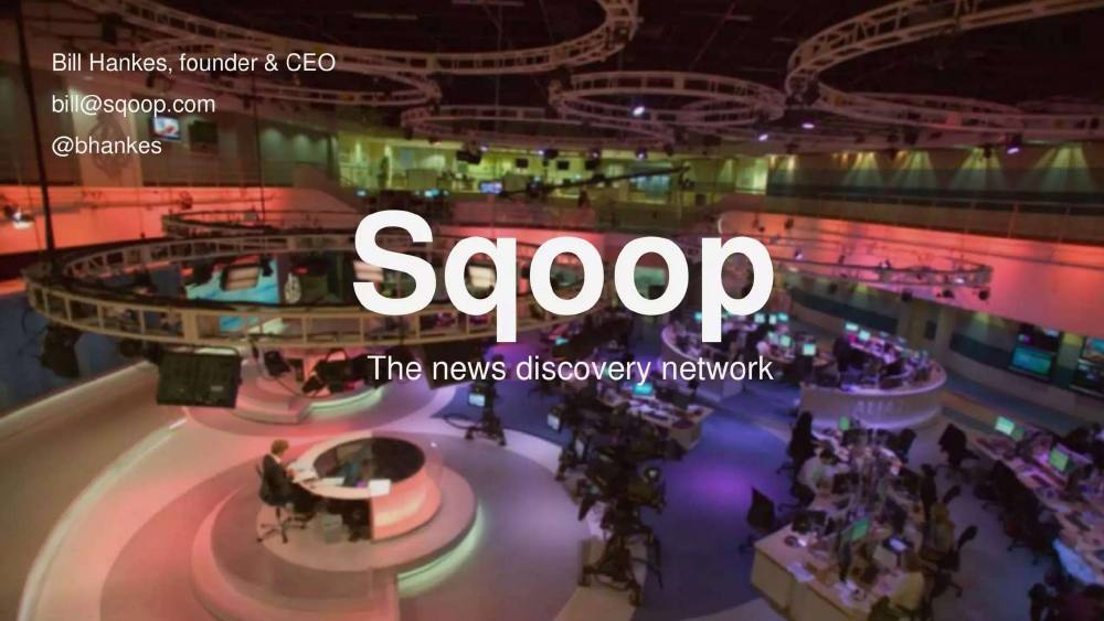 Sqoop pitch deck, cover slide