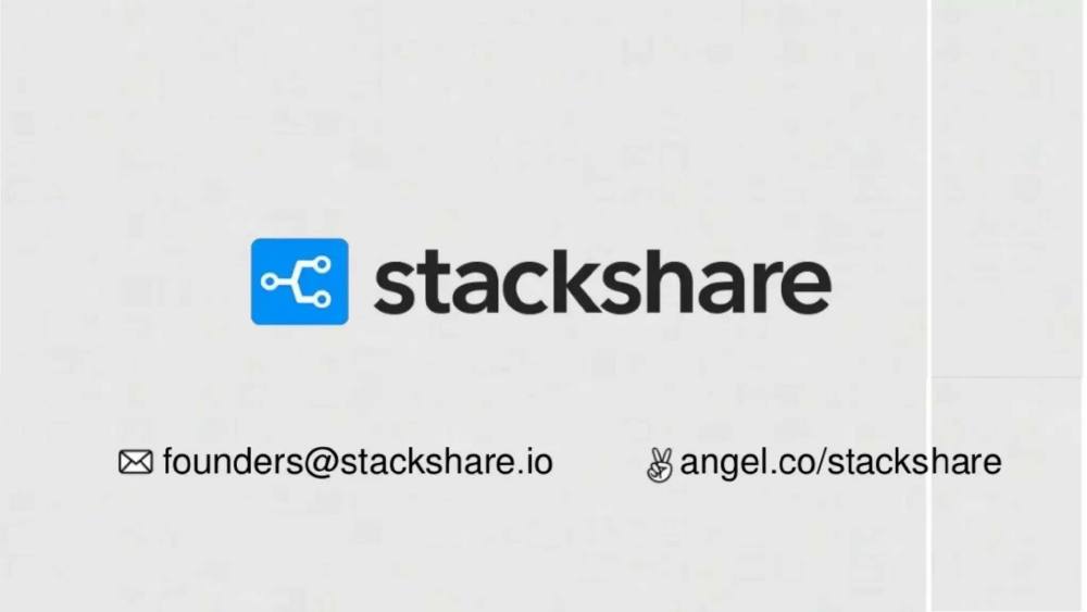 StackShare pitch deck, cover slide