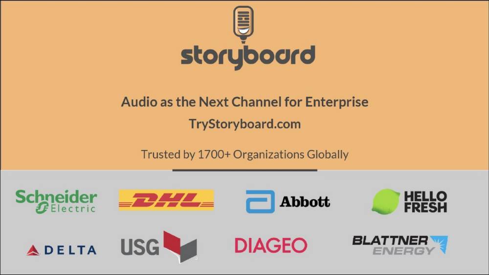 Storyboard pitch deck, cover slide