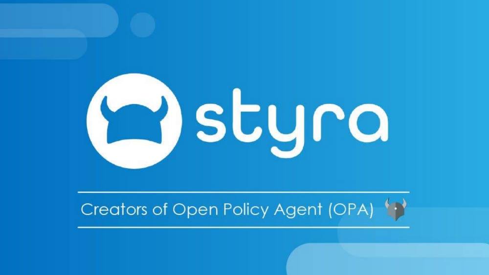Styra pitch deck, cover slide