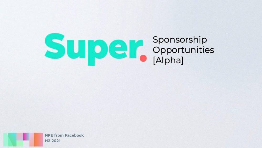 Super by Meta pitch deck, cover slide