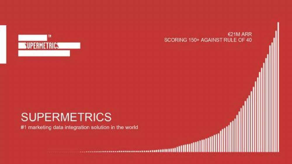 Supermetrics pitch deck, cover slide