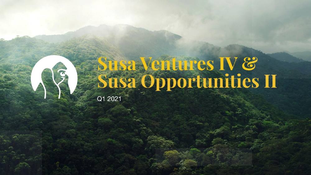 Susa Ventures IV pitch deck, cover slide