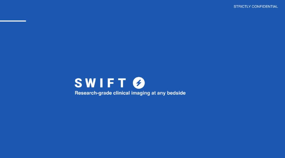 Swift Medical pitch deck, cover slide