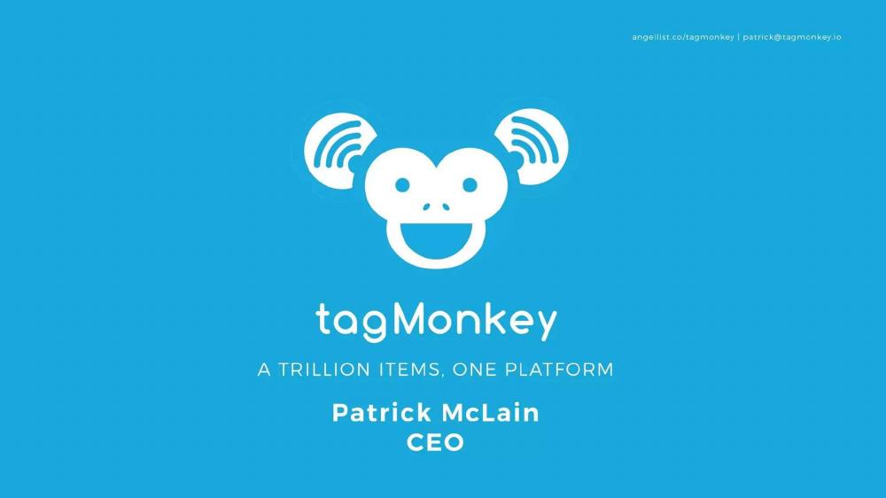 Tagmonkey pitch deck, cover slide