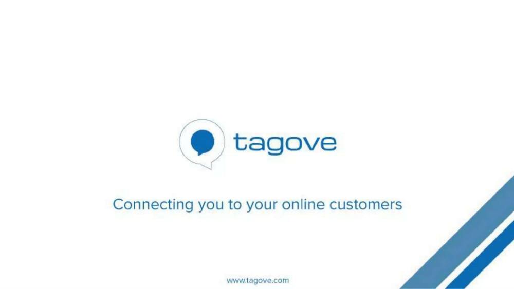 Tagove pitch deck, cover slide