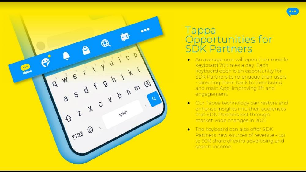 Tappa pitch deck, cover slide