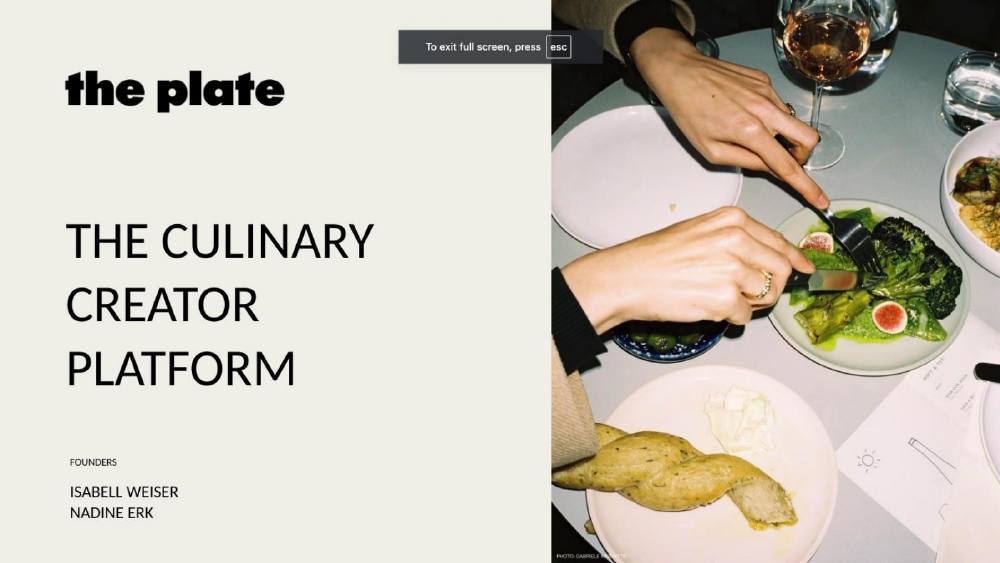 The Plate pitch deck, cover slide