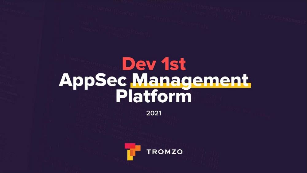 Tromzo pitch deck, cover slide
