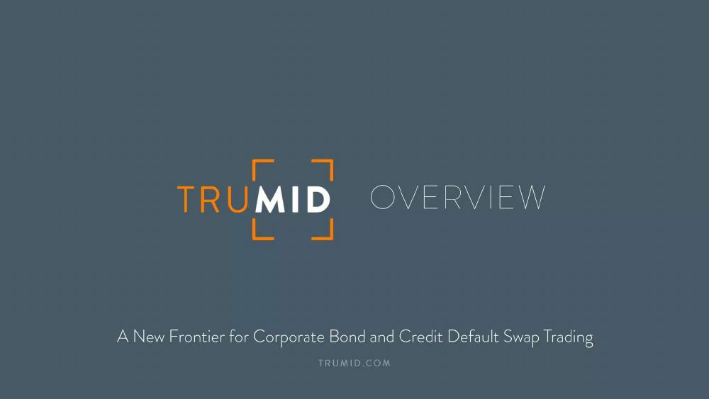 Trumid pitch deck, cover slide
