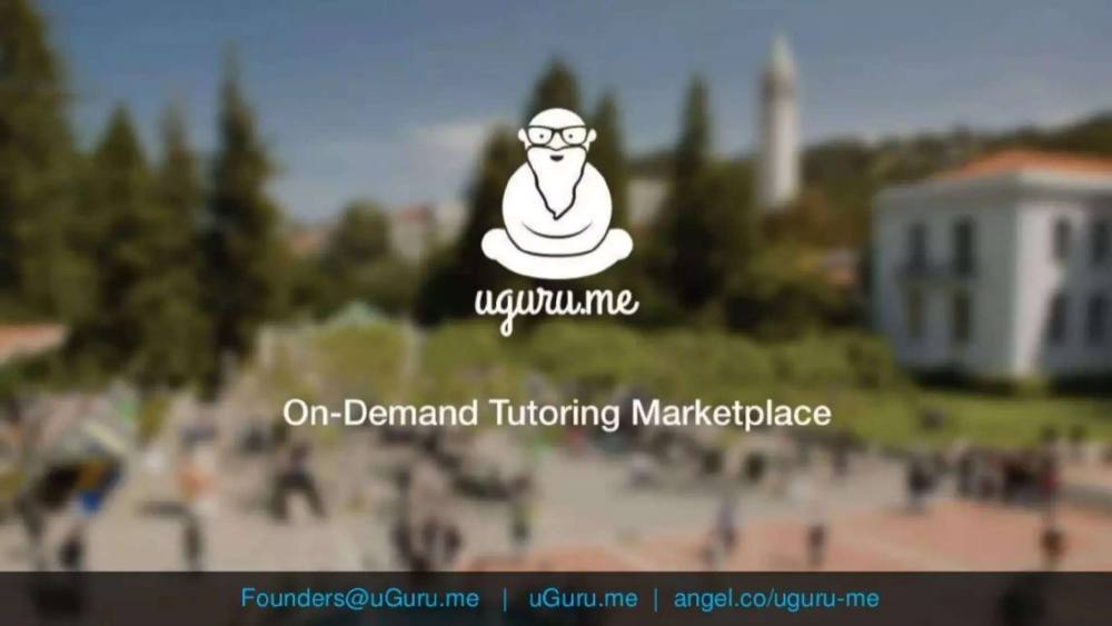 Uguru.me pitch deck, cover slide
