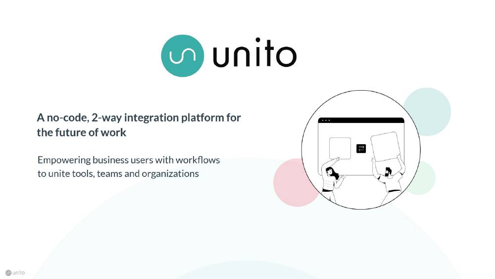 Unito pitch deck, cover slide