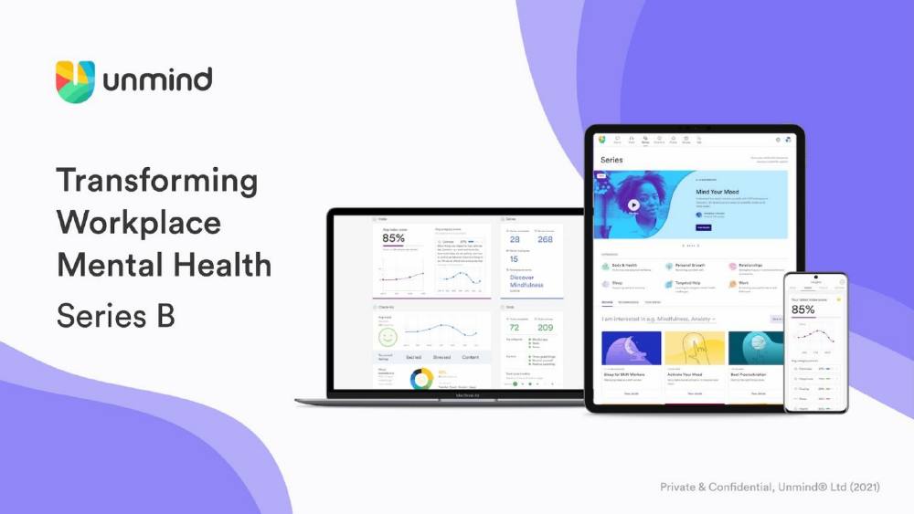Unmind pitch deck, cover slide