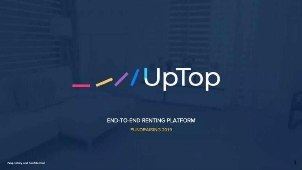 UPTOP pitch deck, cover slide