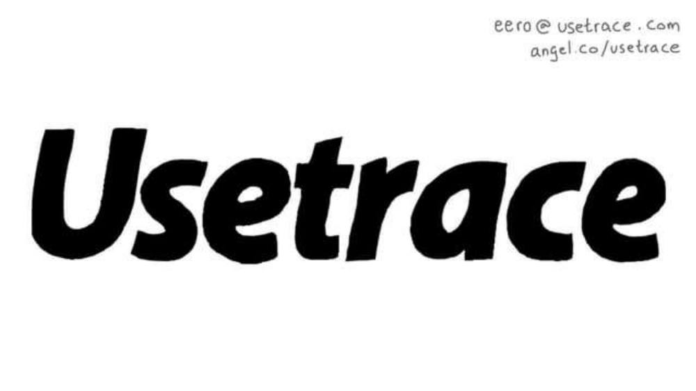 Usetrace pitch deck, cover slide