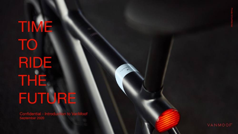 VanMoof pitch deck, cover slide