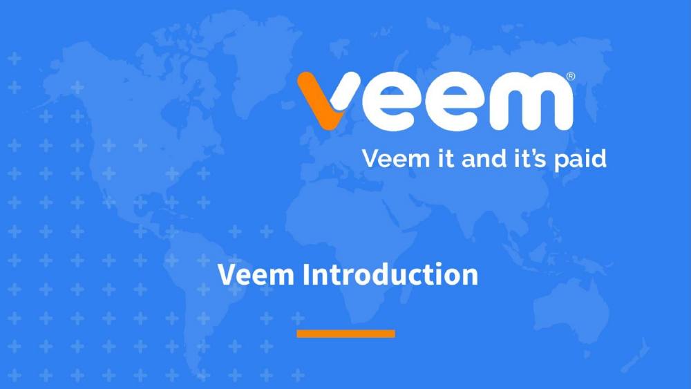 Veem pitch deck, cover slide