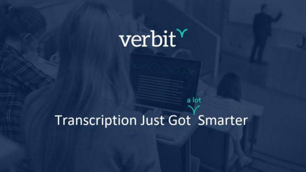 Verbit pitch deck, cover slide