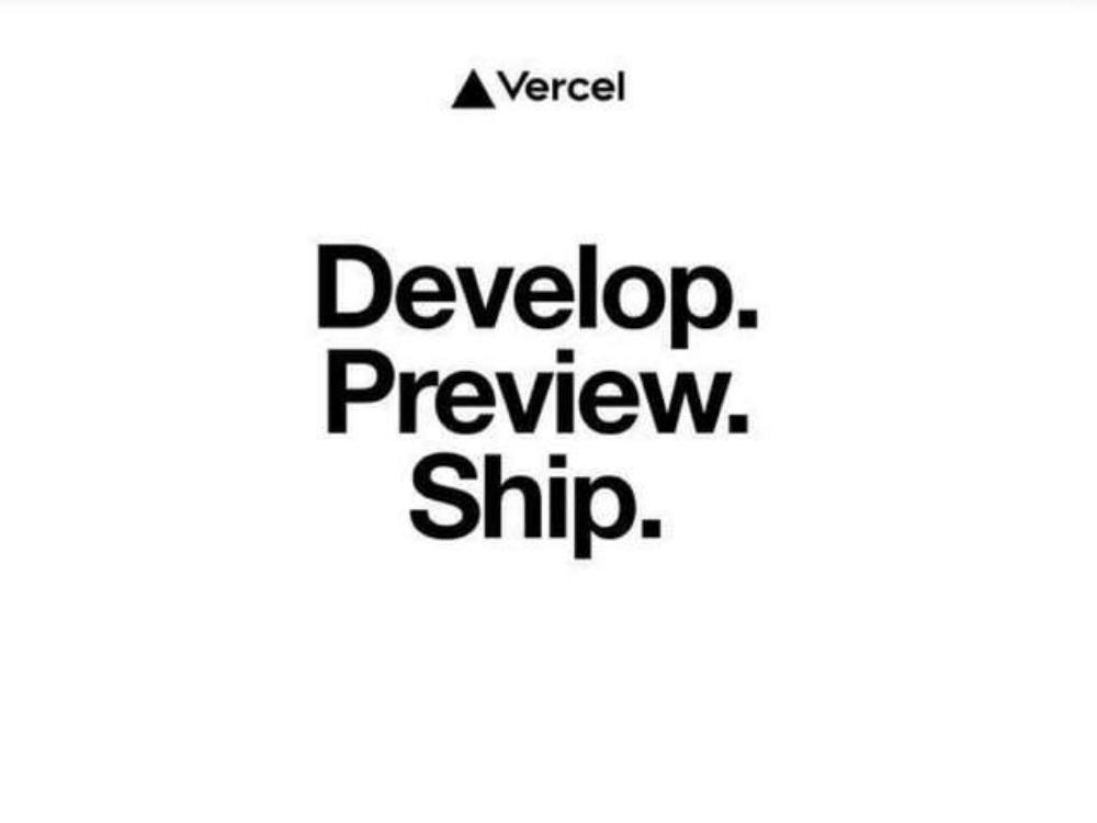 Vercel pitch deck, cover slide