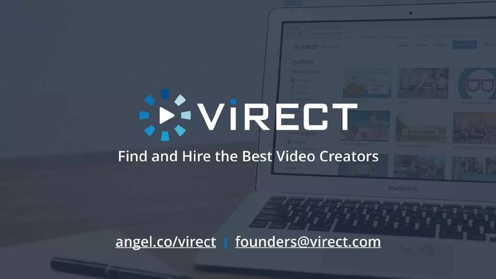 Virect pitch deck, cover slide